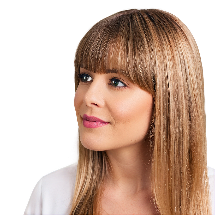 Formal Hairstyle With Bangs Png Abg PNG