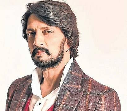 Formal Sudeep In Patterned Suit Wallpaper