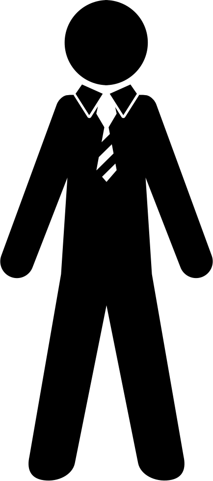 Formal Suit Icon Silhouette PNG