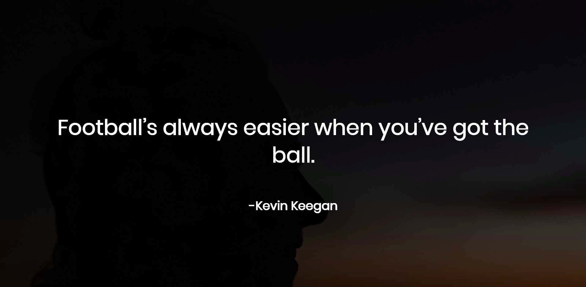 Tidligere fodboldspiller Kevin Keegan citat tapet Wallpaper