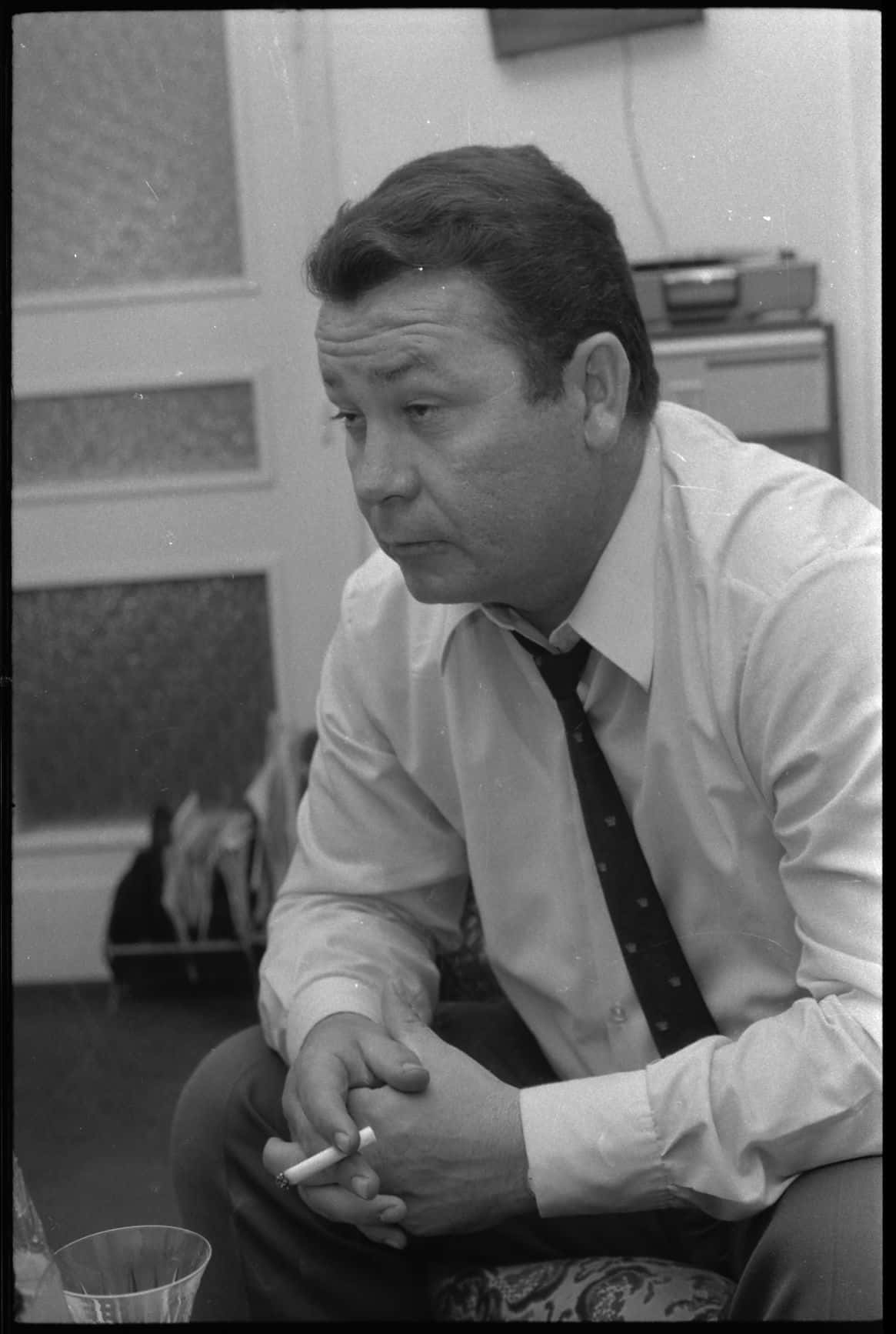 Former French Football Player Just Fontaine Dutch Angle Shot Wallpaper