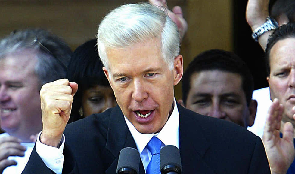 Former Governor Of California Gray Davis Making A Fist Wallpaper