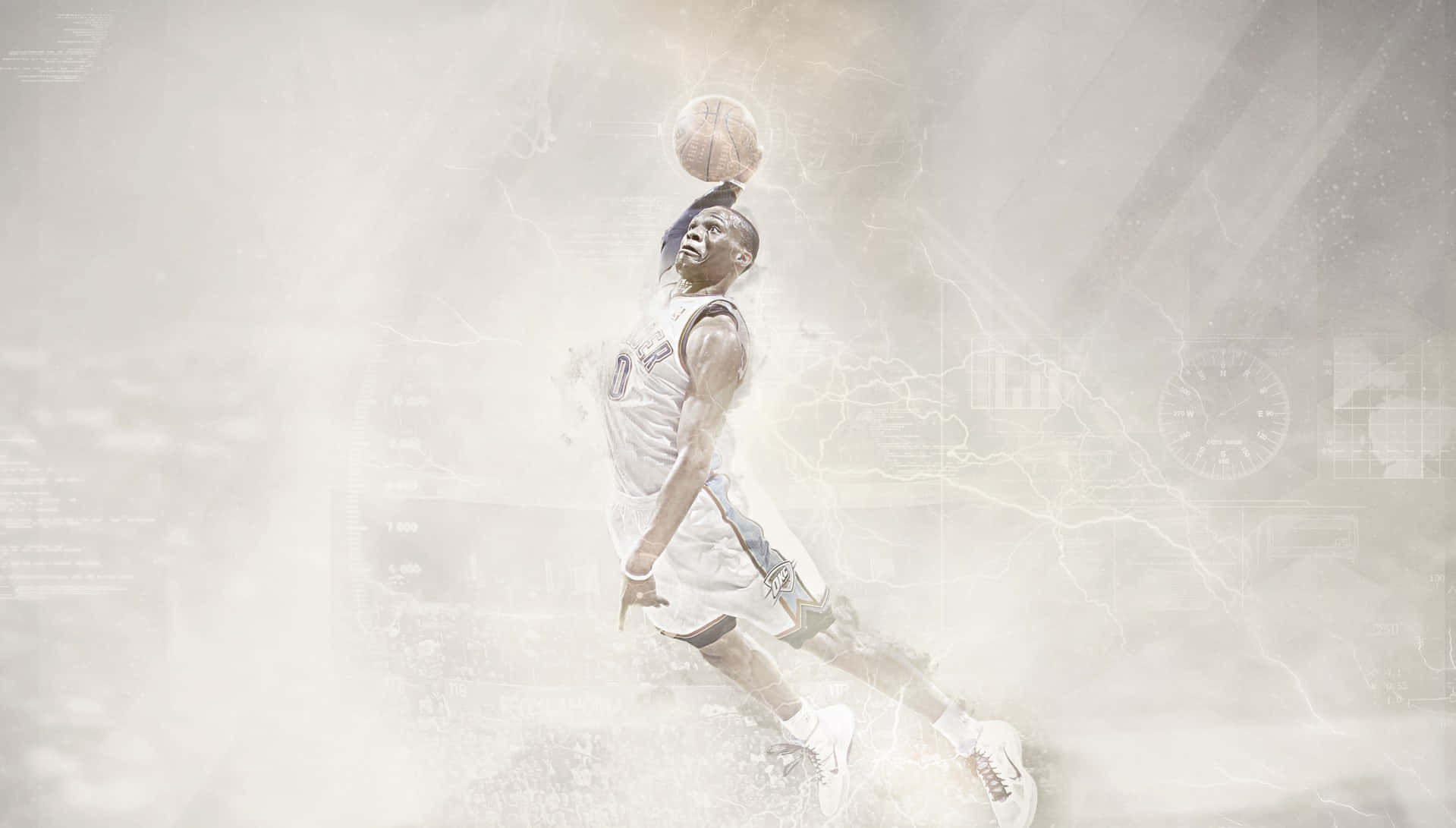 Former Oklahoma City Thunders Player Russell Westbrook Wallpaper