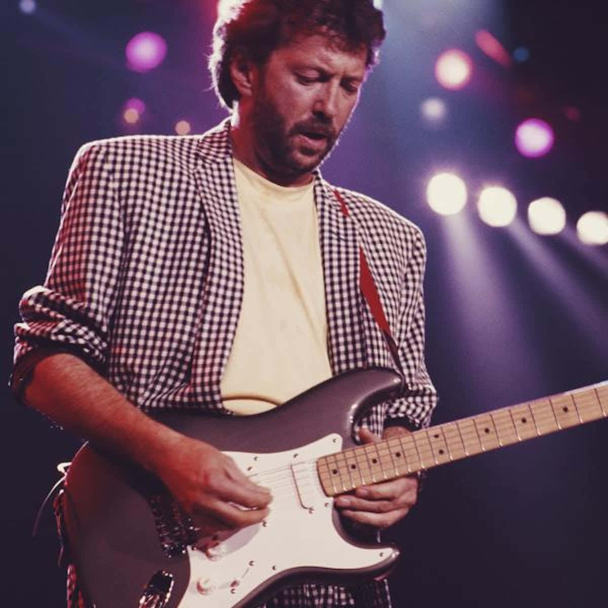 Tidligere Yardbirds medlem Eric Clapton med guitar Wallpaper
