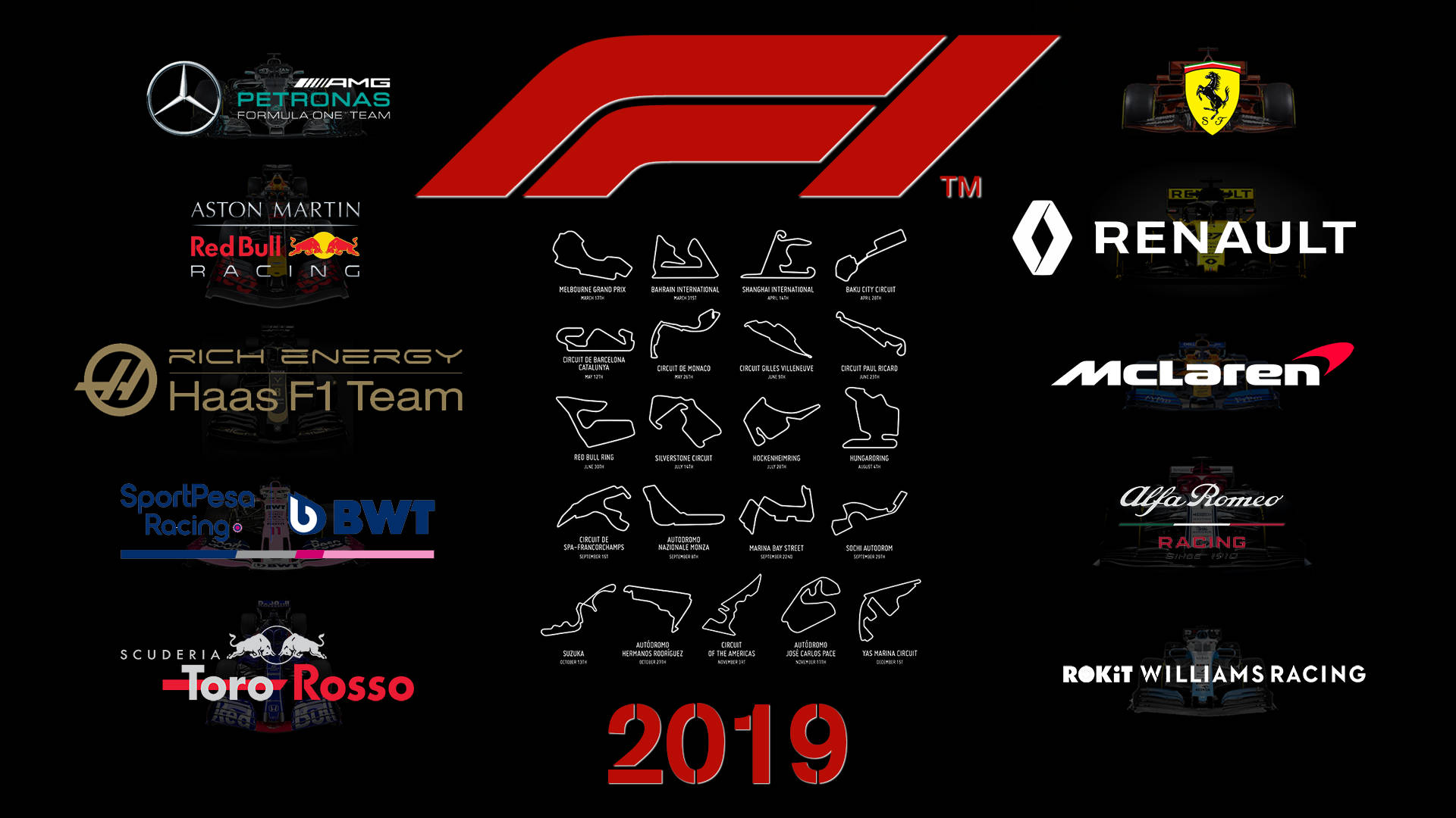 !Formel 1 2019 starter med et brag! Wallpaper