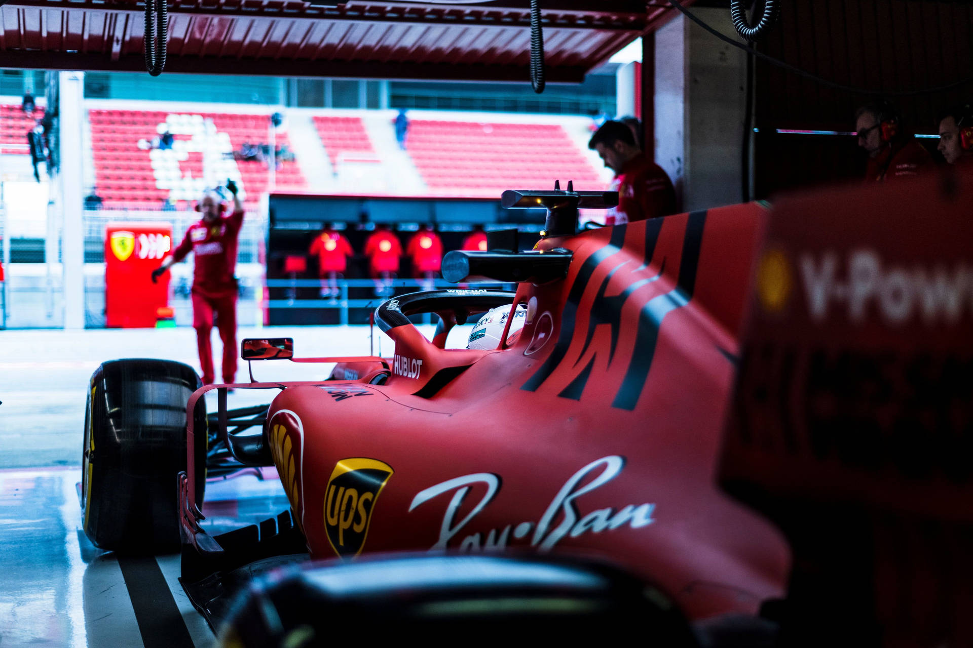 Scuderia Ferrari Formula 1 2019 logo baggrund Wallpaper