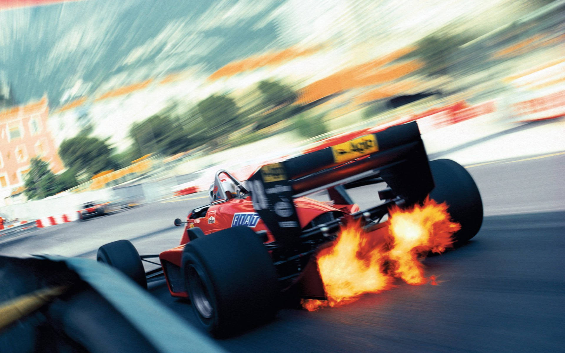 Formula 1 Desktop Fire Out Of Exhaust Wallpaper