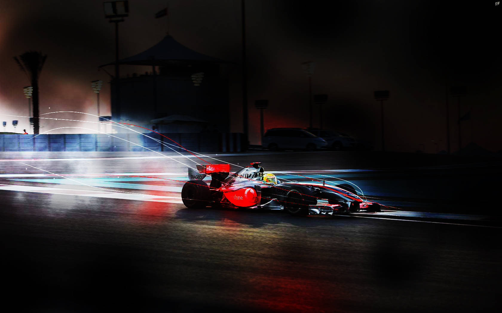 Hastighed og præcision støder sammen i Formula 1 skrivebord tapet Wallpaper