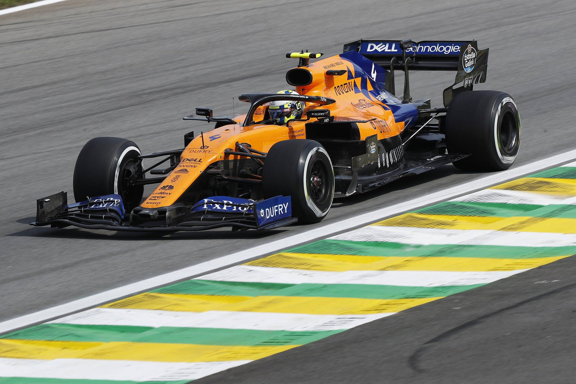Formula 1 Desktop Orange Aesthetic Racecar Wallpaper