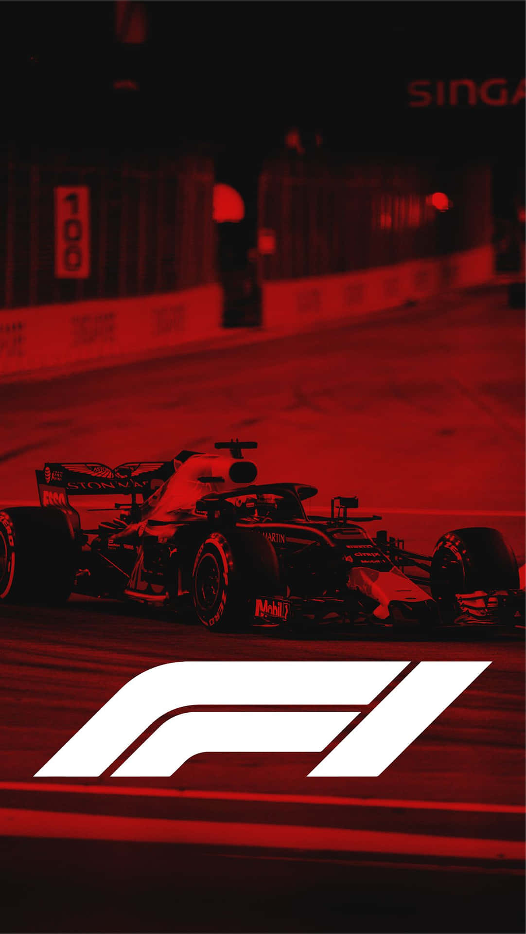 Accelerer til succes: Race de hurtigste biler med en Formel 1 Iphone Wallpaper. Wallpaper