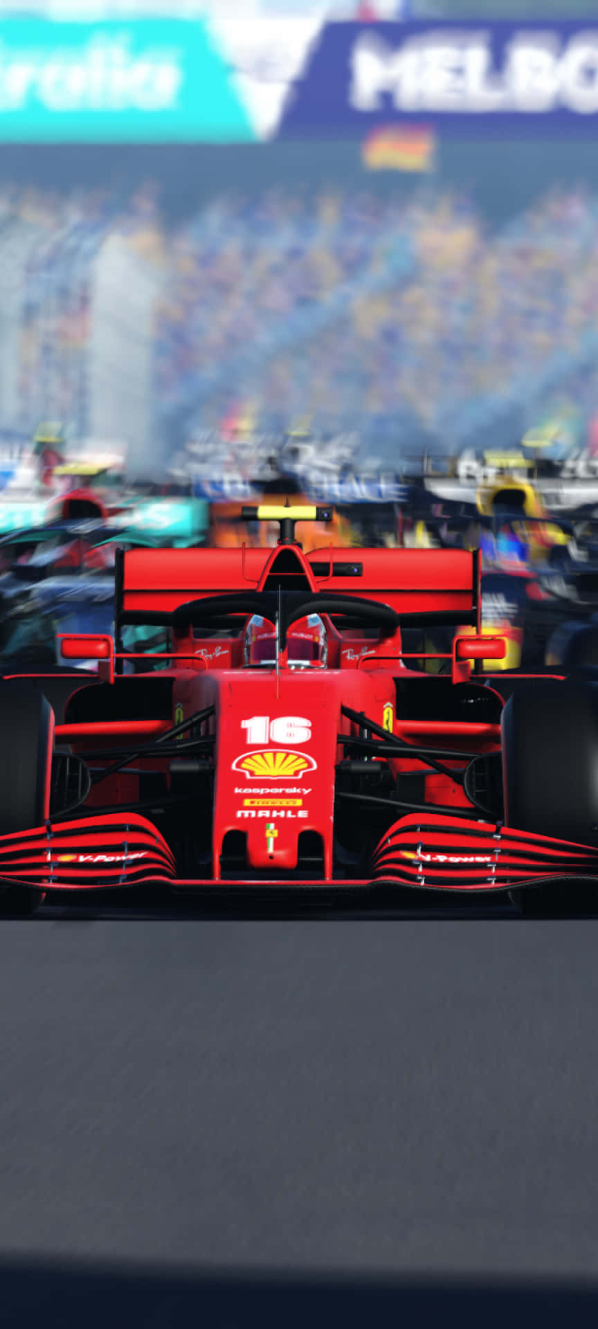 Feel the rush of Formula 1 with this custom iPhone Wallpaper
