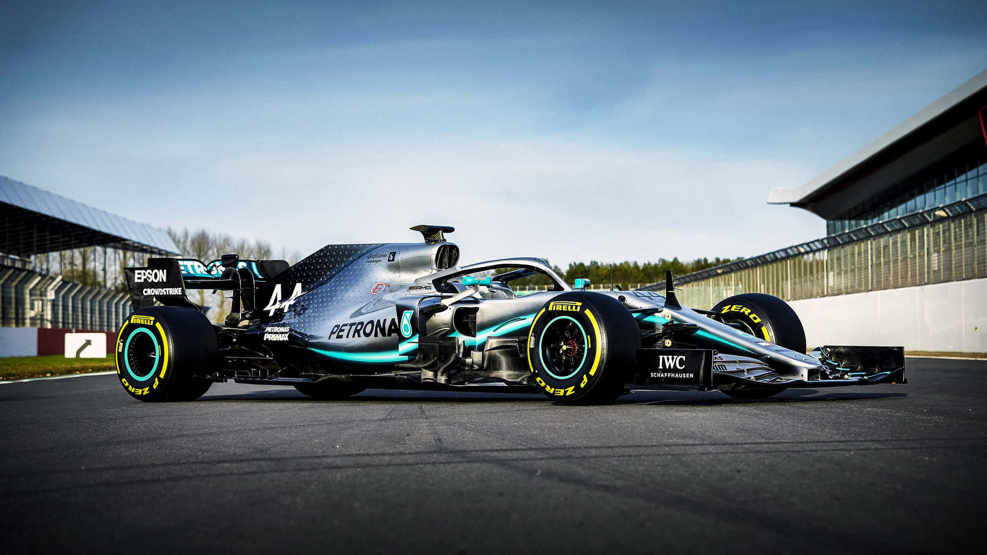 Mercedes W12 F1 Car On The Track Wallpaper