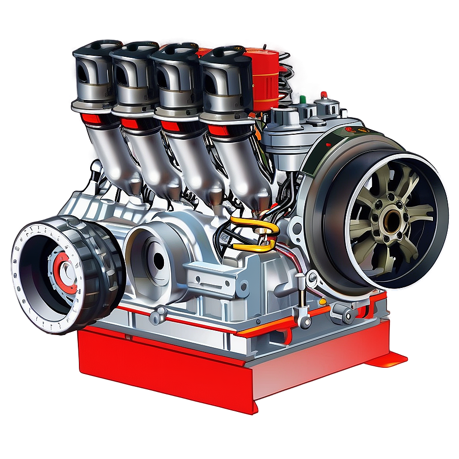 Formula One Car Engine Schematic Png Sbe PNG