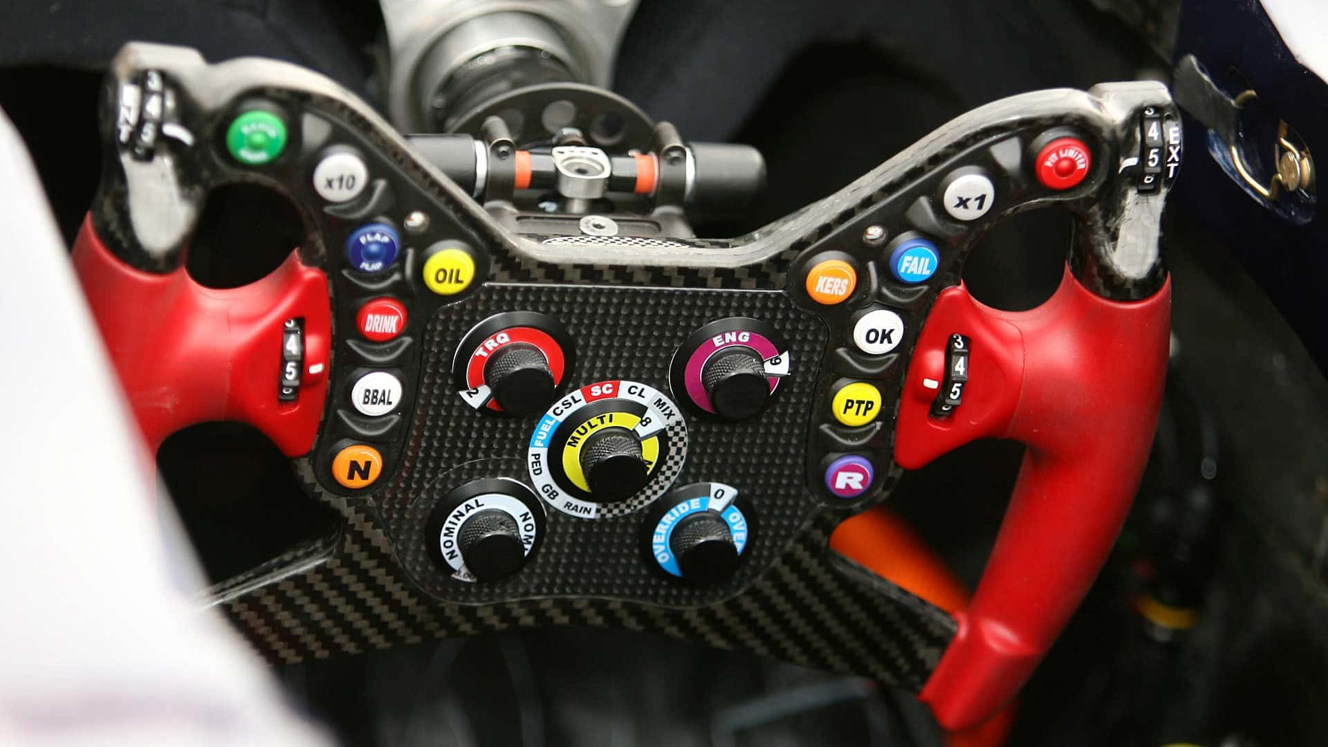 Formula One Steering Wheel Complexity Wallpaper