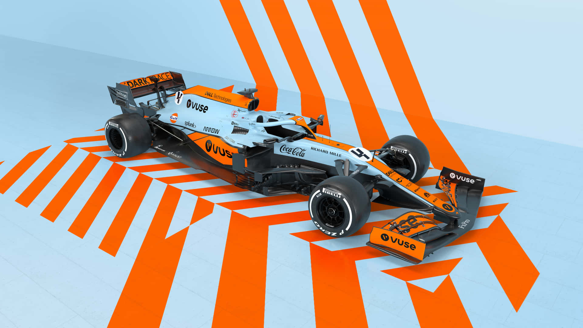 Höghastighet Formula One Racing. Wallpaper
