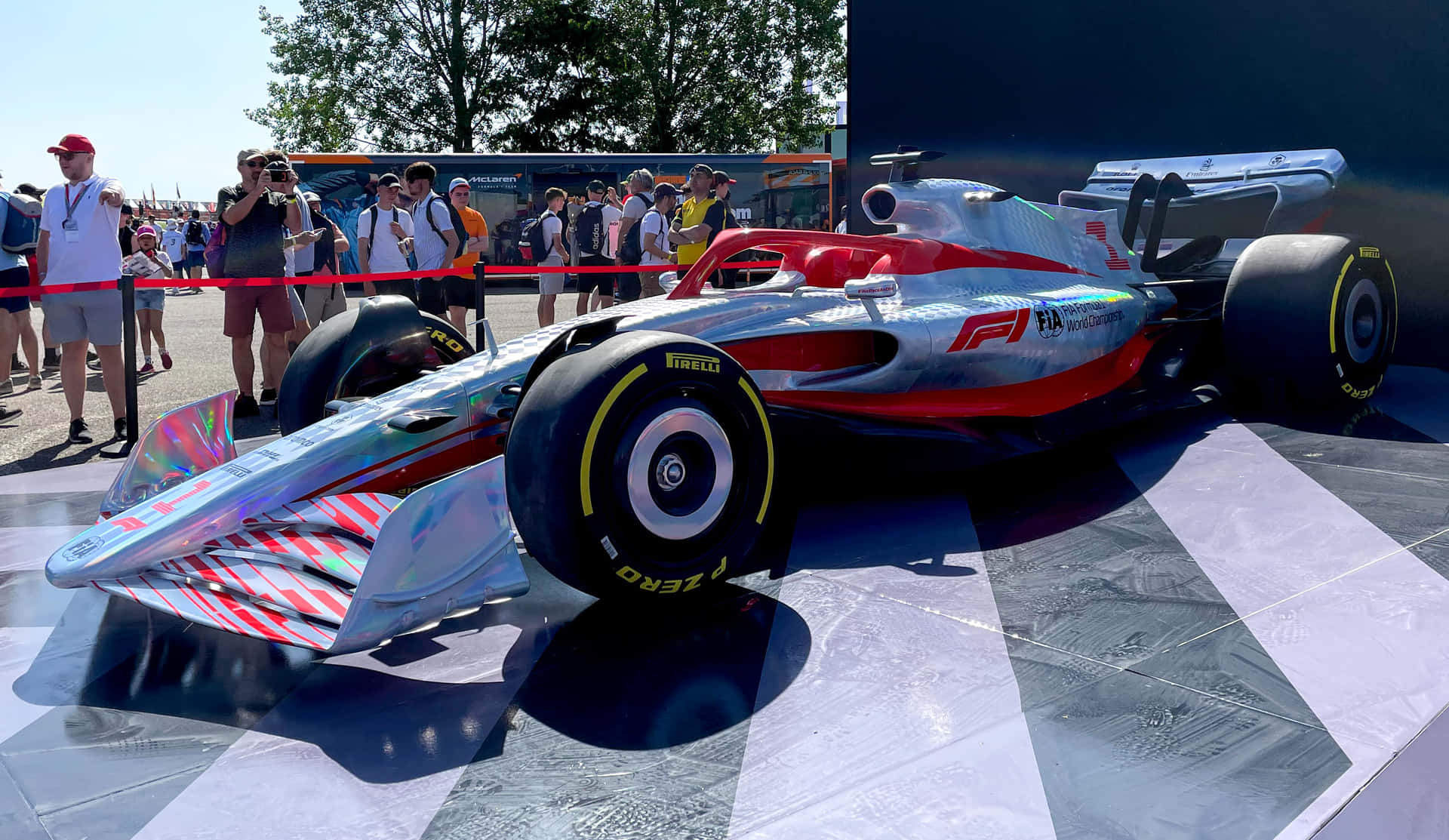 Formula1 Race Car Displayat Event.jpg Wallpaper