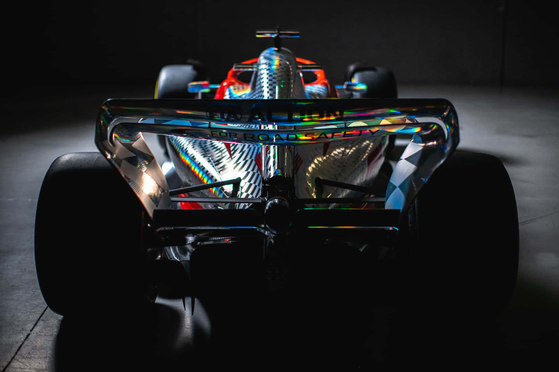 Formule 1 Raceauto Backlit Schoonheid Achtergrond