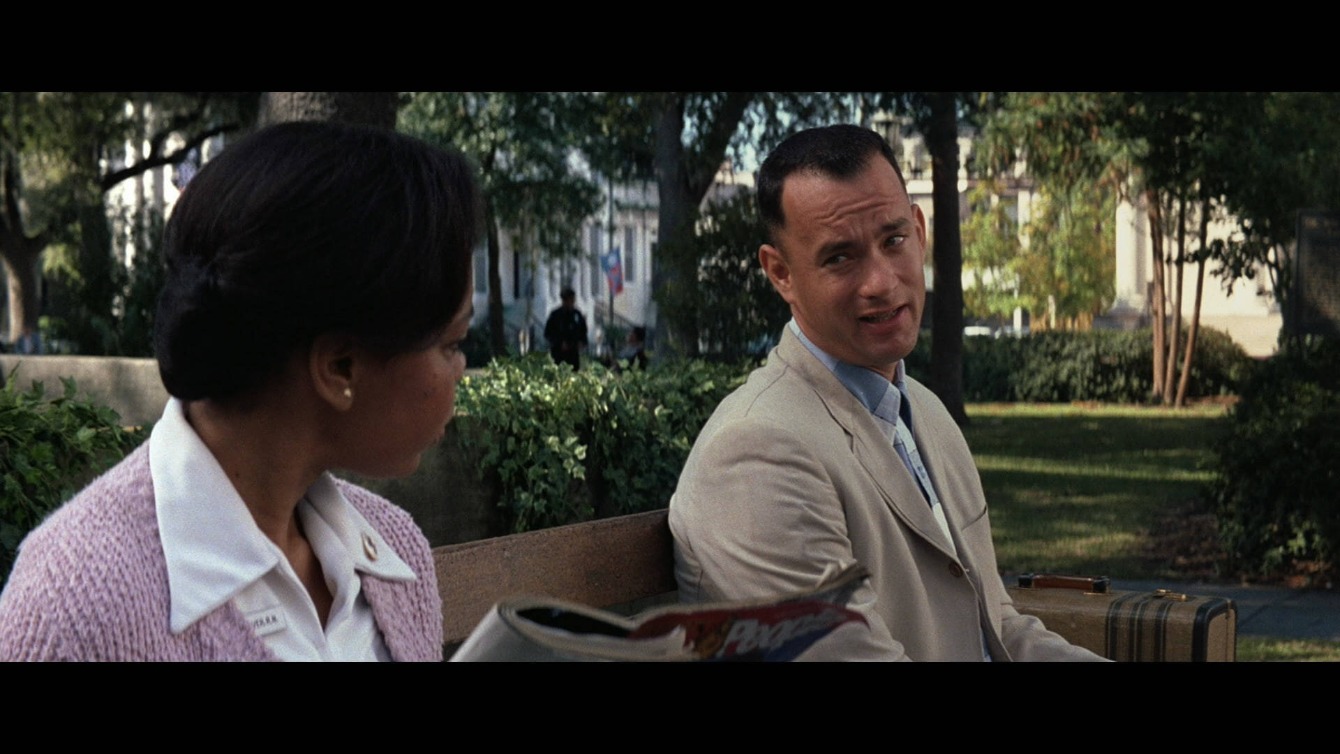 Forrest Gump Speaking To A Woman Wallpaper