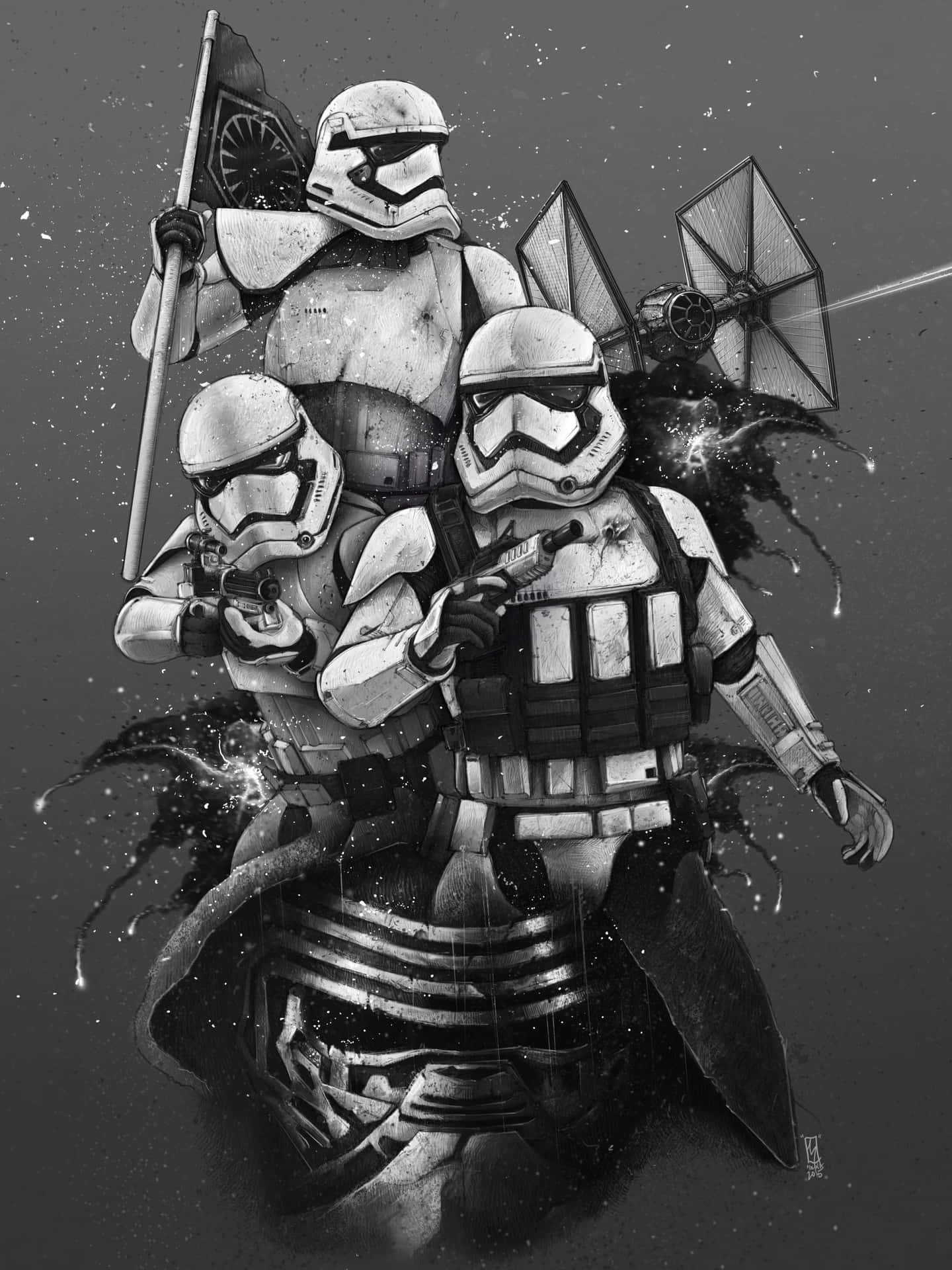 Første Orden Stormtrooperne Marsjerer Bakgrunnsbildet