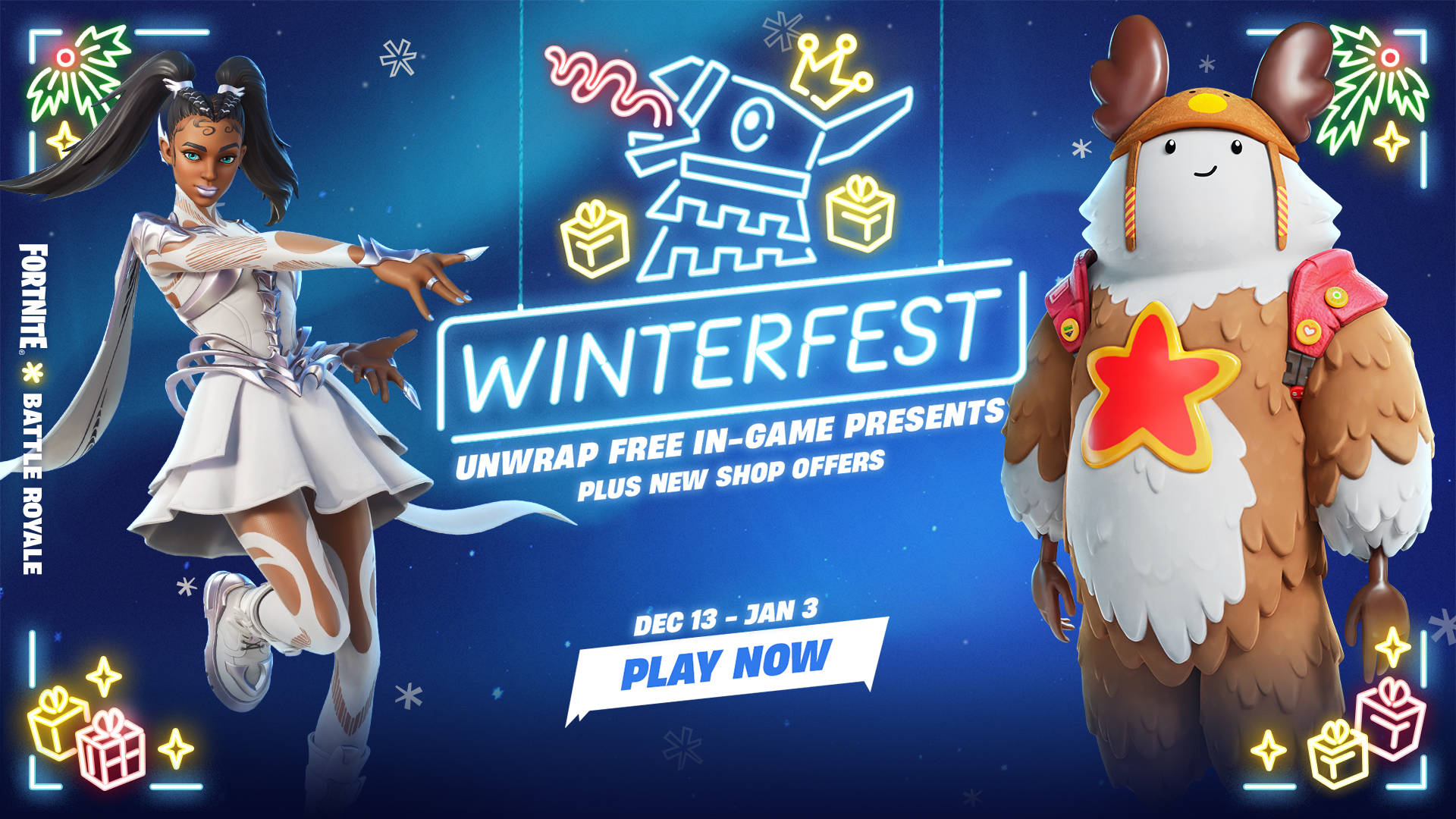 Winterfest 2022 Fortnite Battle Royale Desktop Wallpaper