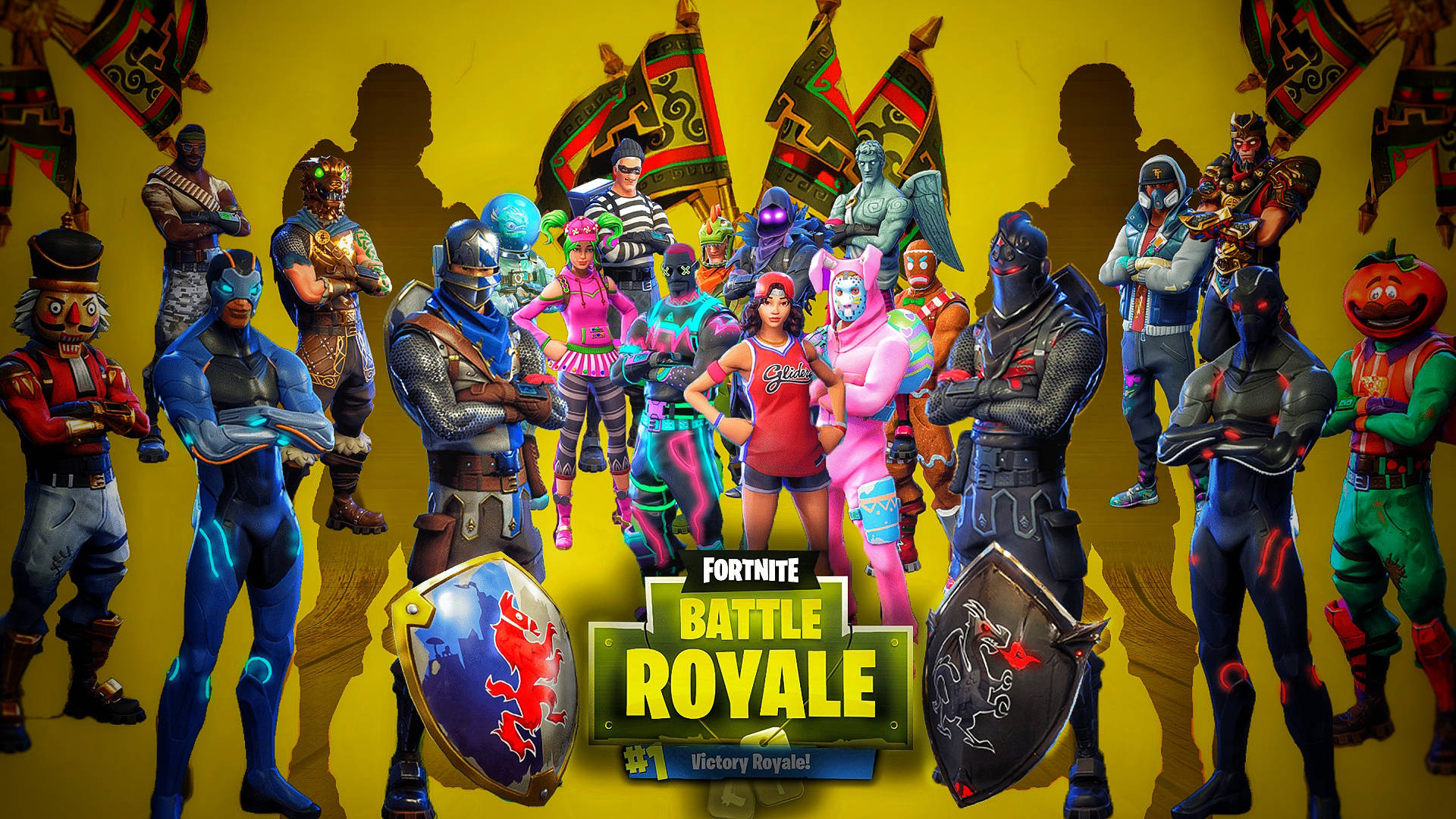 Characters Victory Royale Fortnite Battle Royale Desktop Wallpaper