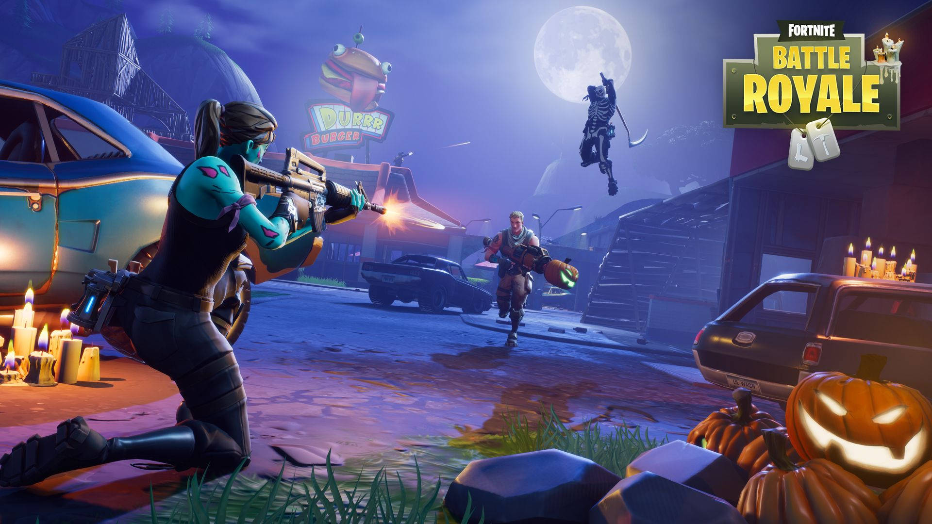 Outplay Your Enemies in Fortnite's Halloween Royale Wallpaper