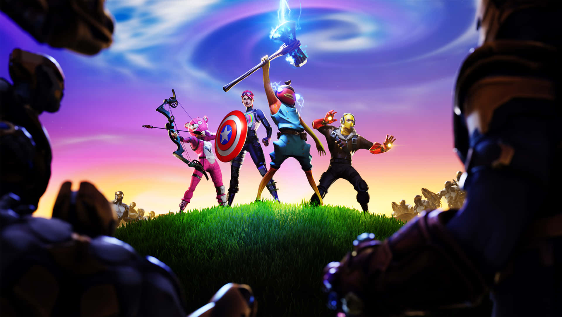 Fortnite Battle Royale Heroes Showdown Wallpaper