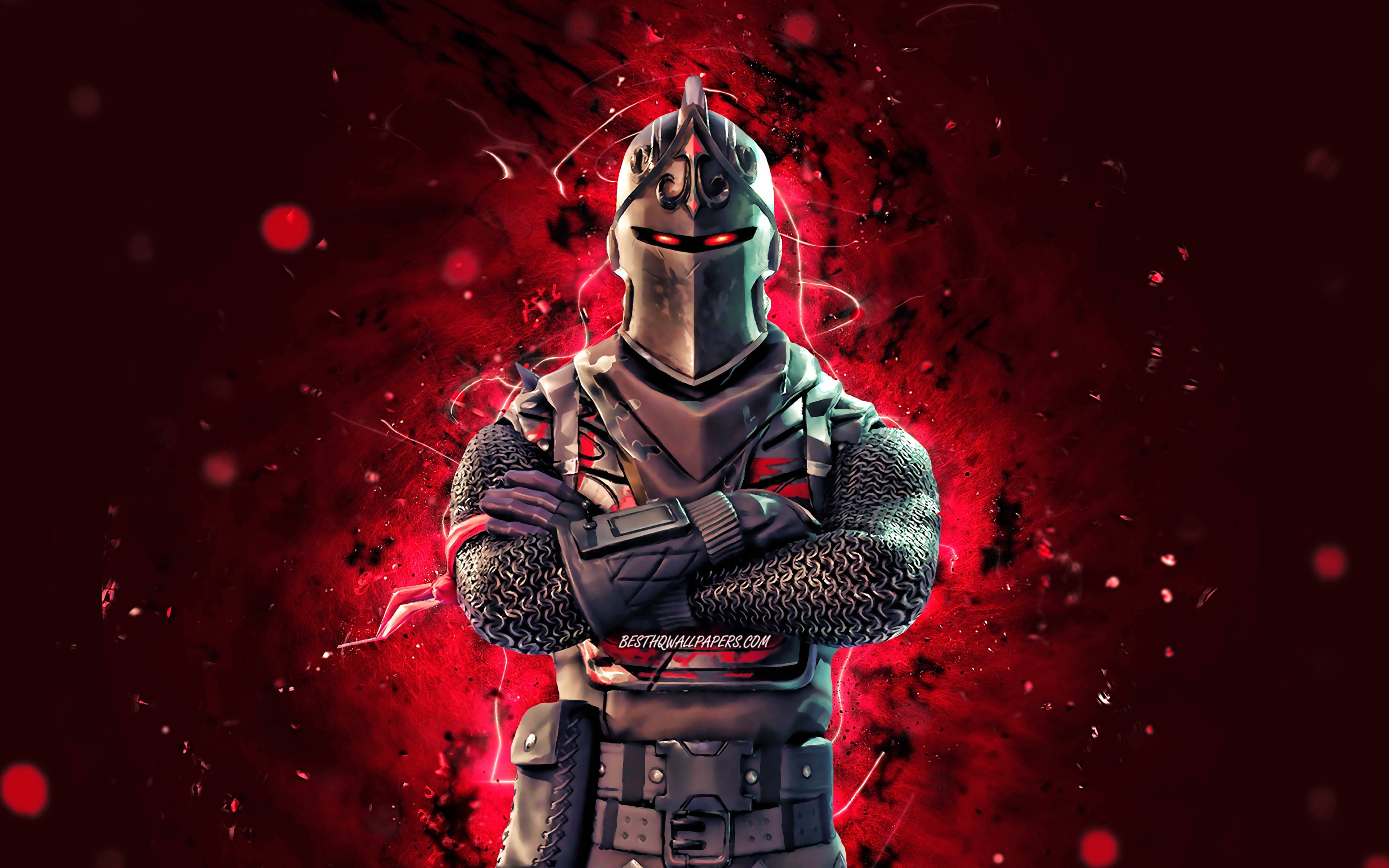 Fortnite Black Knight Black And Red Gaming Wallpaper