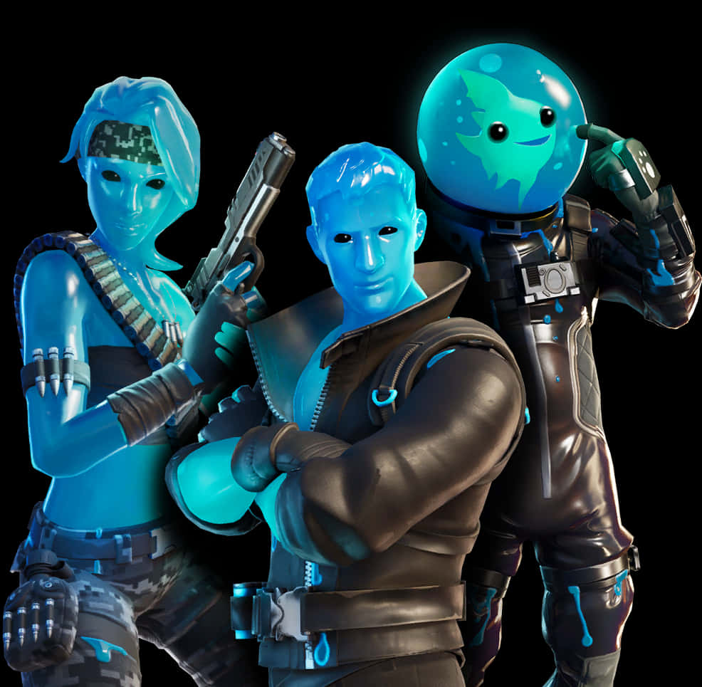 Download Fortnite Blue Squad Characters | Wallpapers.com