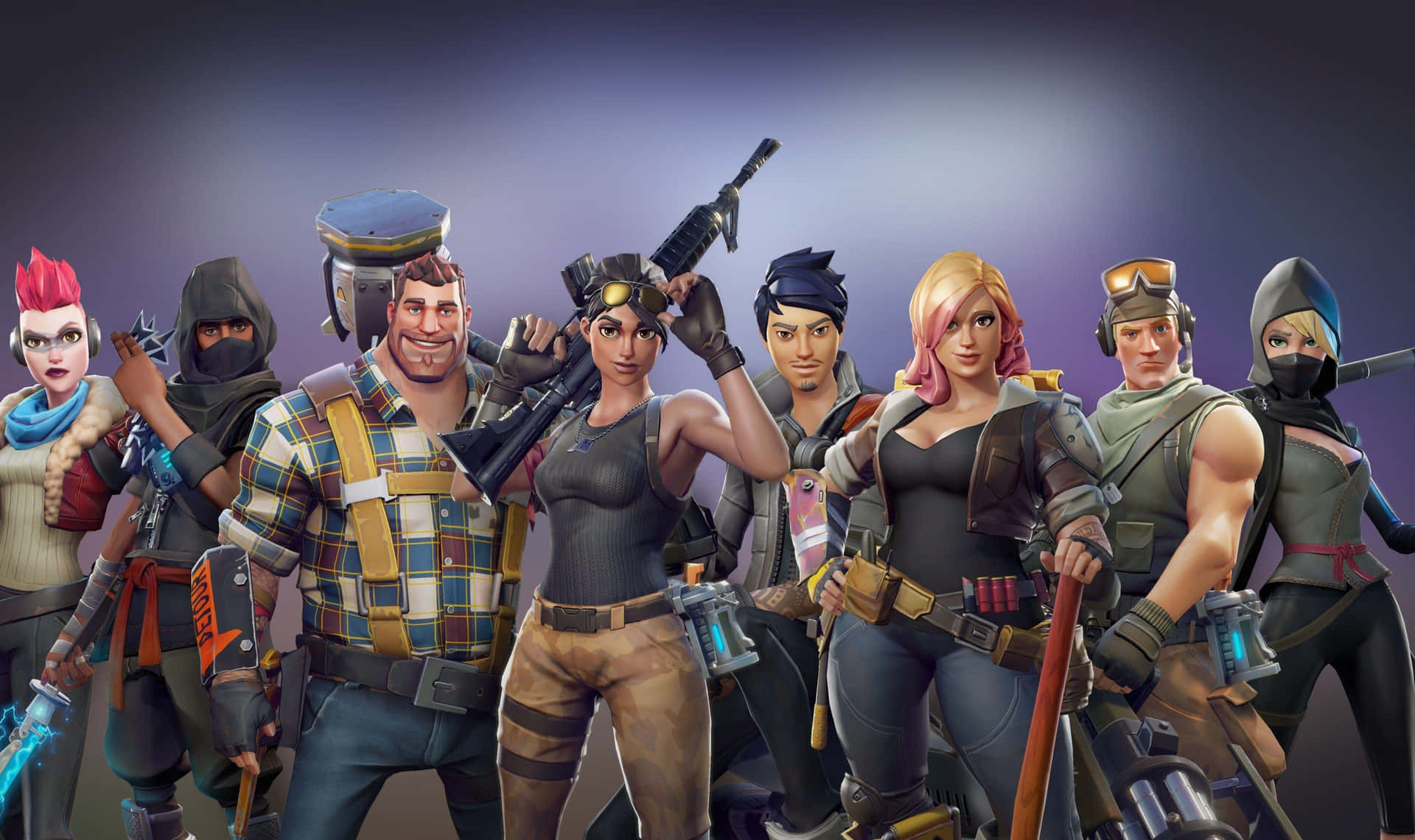 Fortnite Character Lineup H D Wallpaper