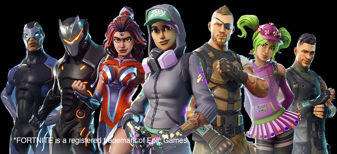 Fortnite Character Lineup PNG