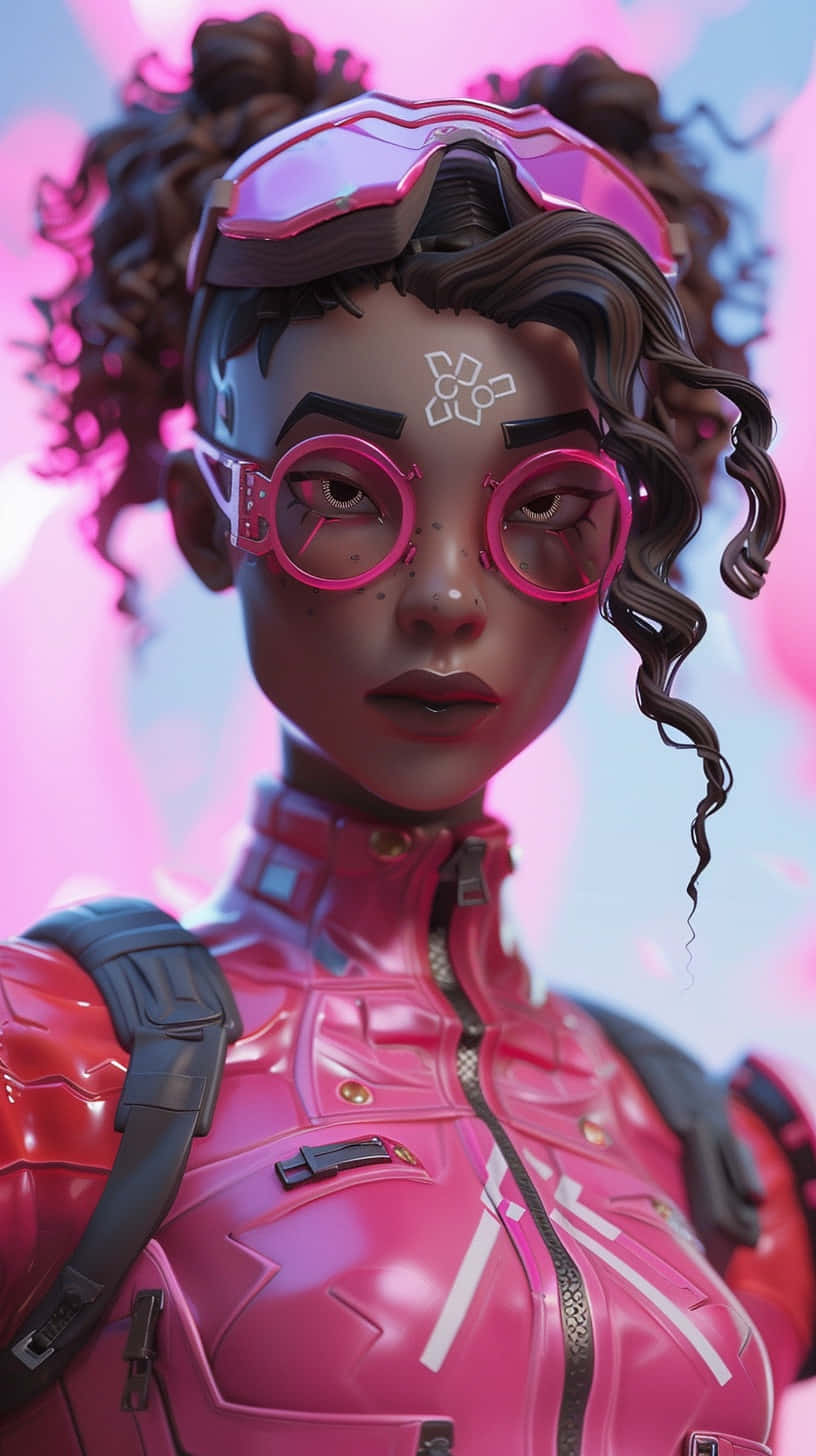 Fortnite Character Pink Goggles Wallpaper