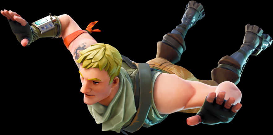 Fortnite Character Skydiving Pose PNG