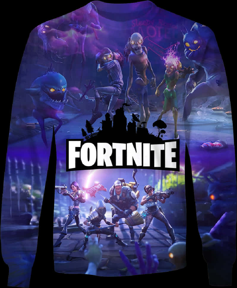 Fortnite Characters Battle T Shirt Design PNG