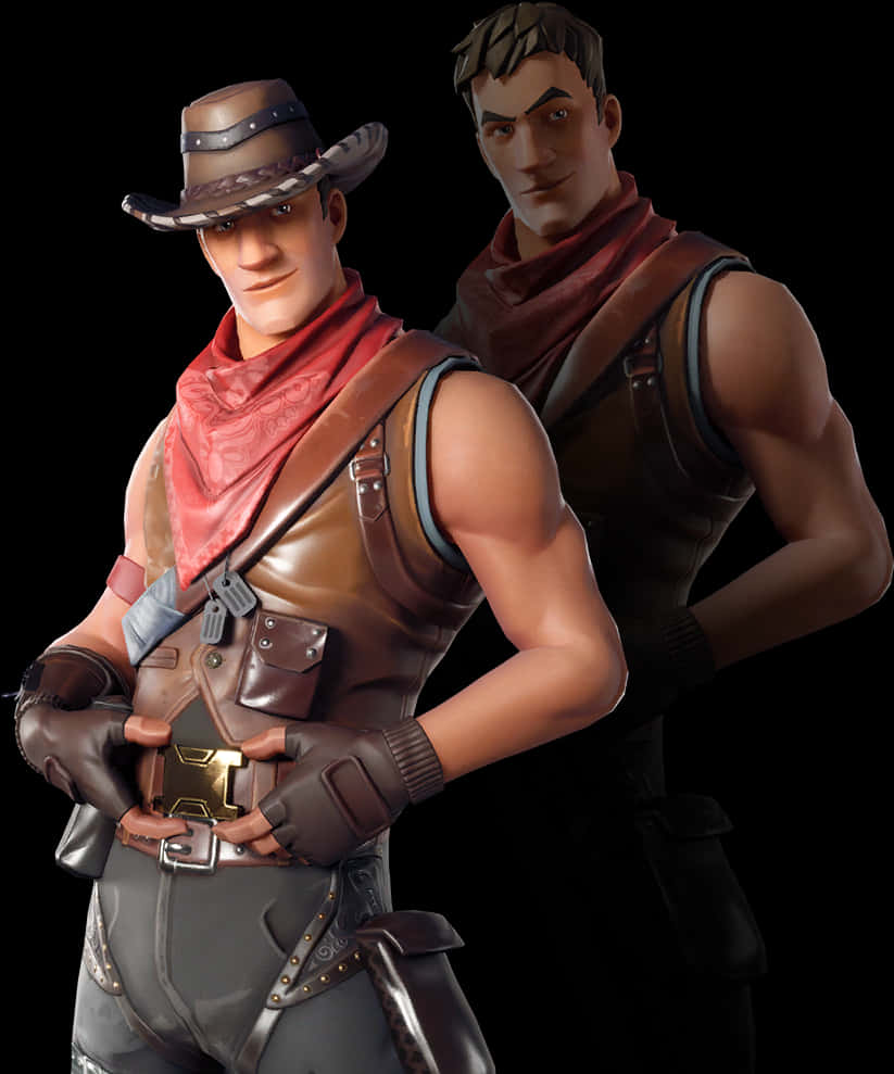 Download Fortnite Cowboy Skins Pose | Wallpapers.com