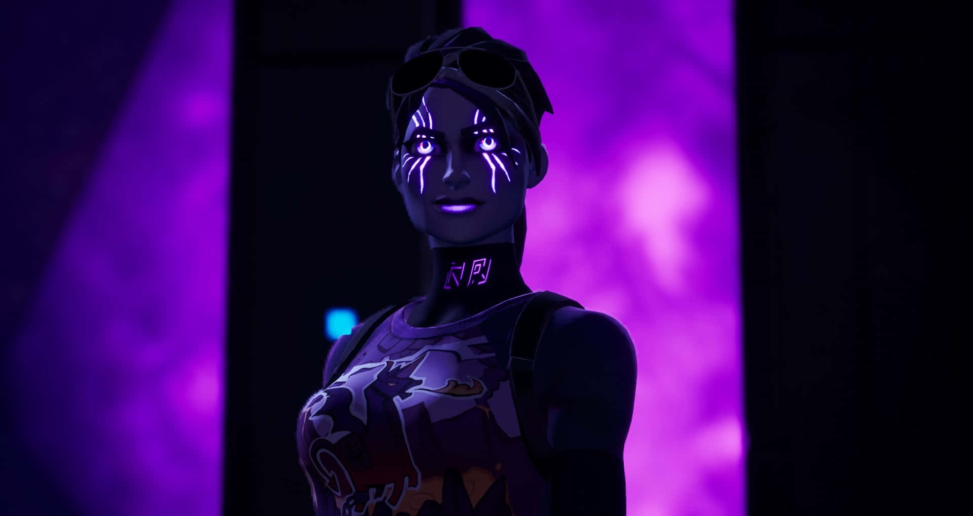 Fortnite Dark Bomber Character Glow Wallpaper