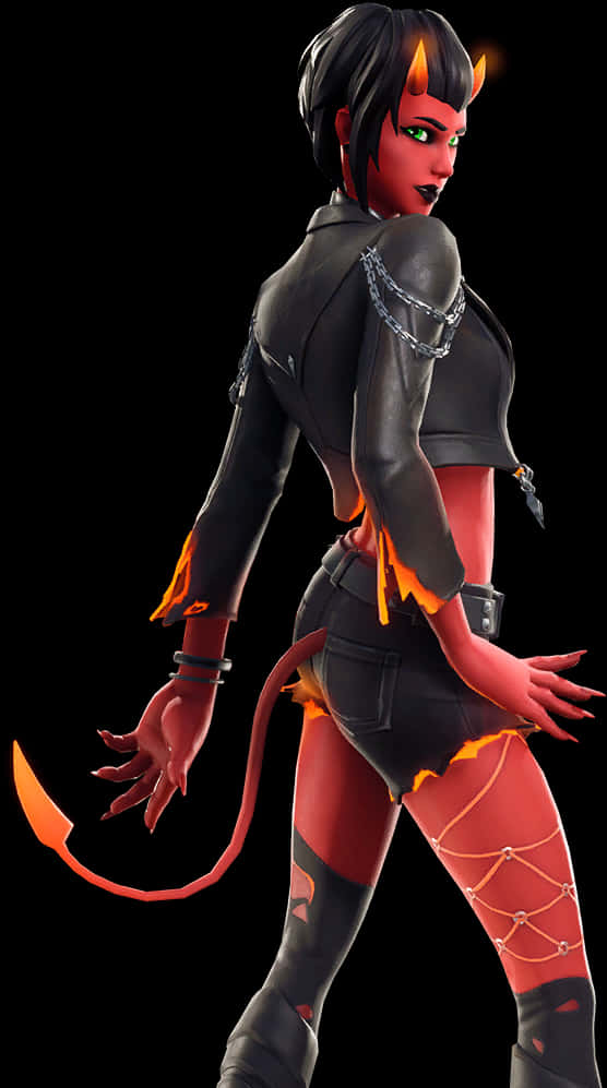 Download Fortnite Demonic Female Character | Wallpapers.com