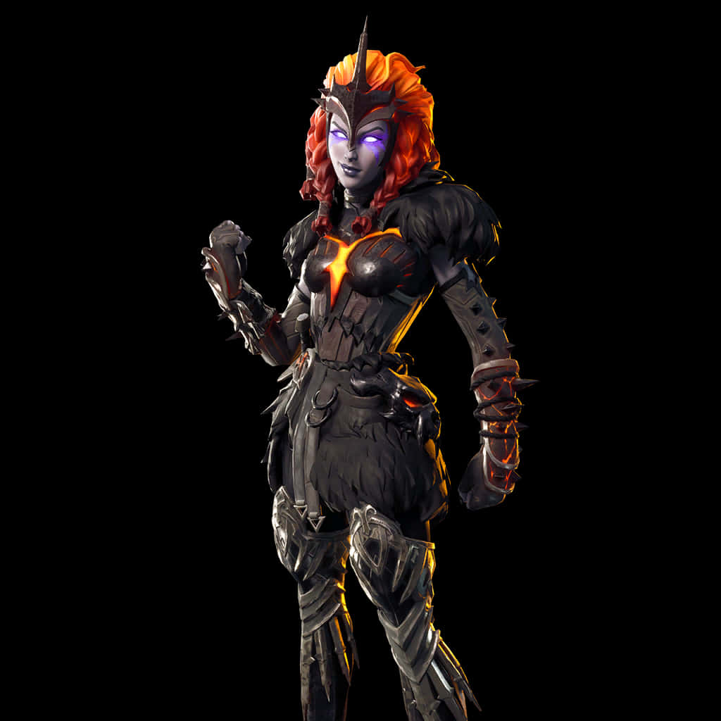 Fortnite_ Female_ Character_ Dark_ Warrior_ Costume PNG