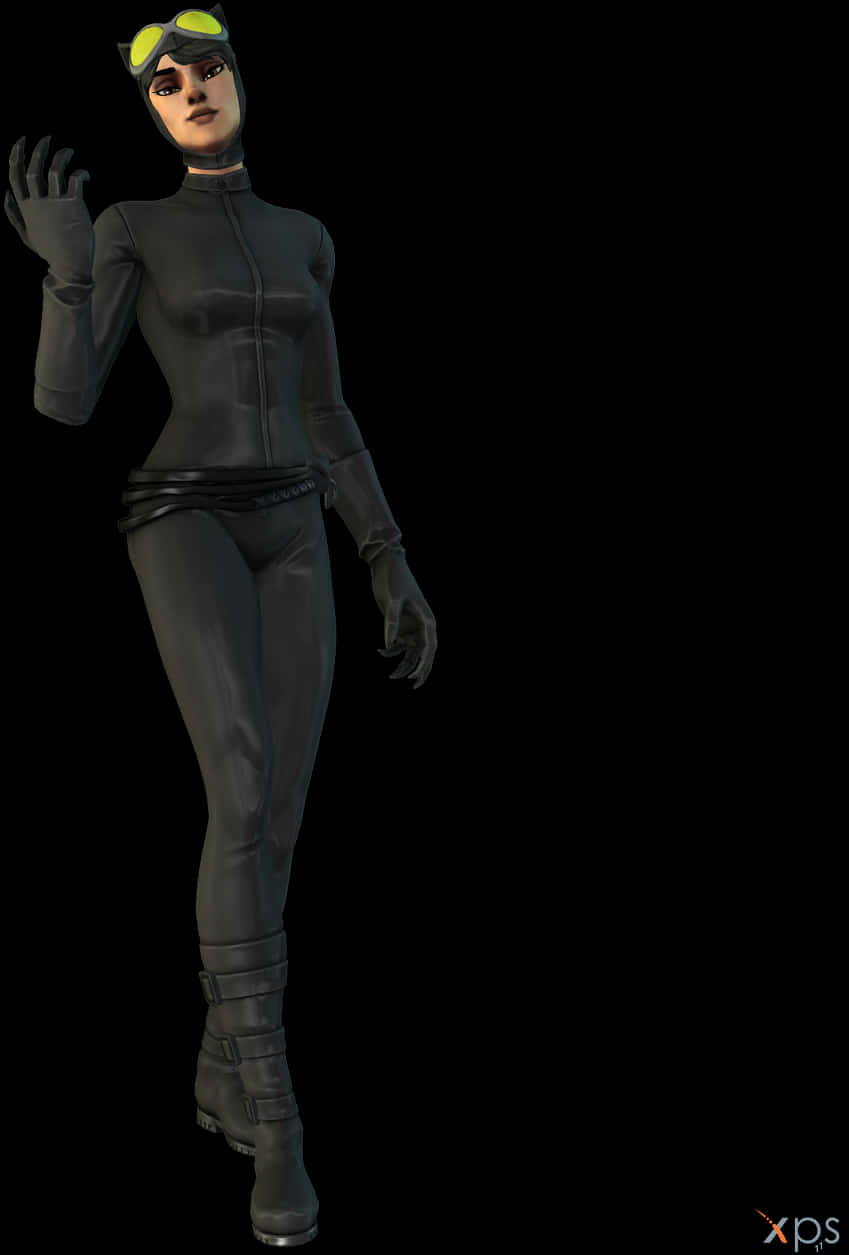 Fortnite Female Character Stealth Pose PNG