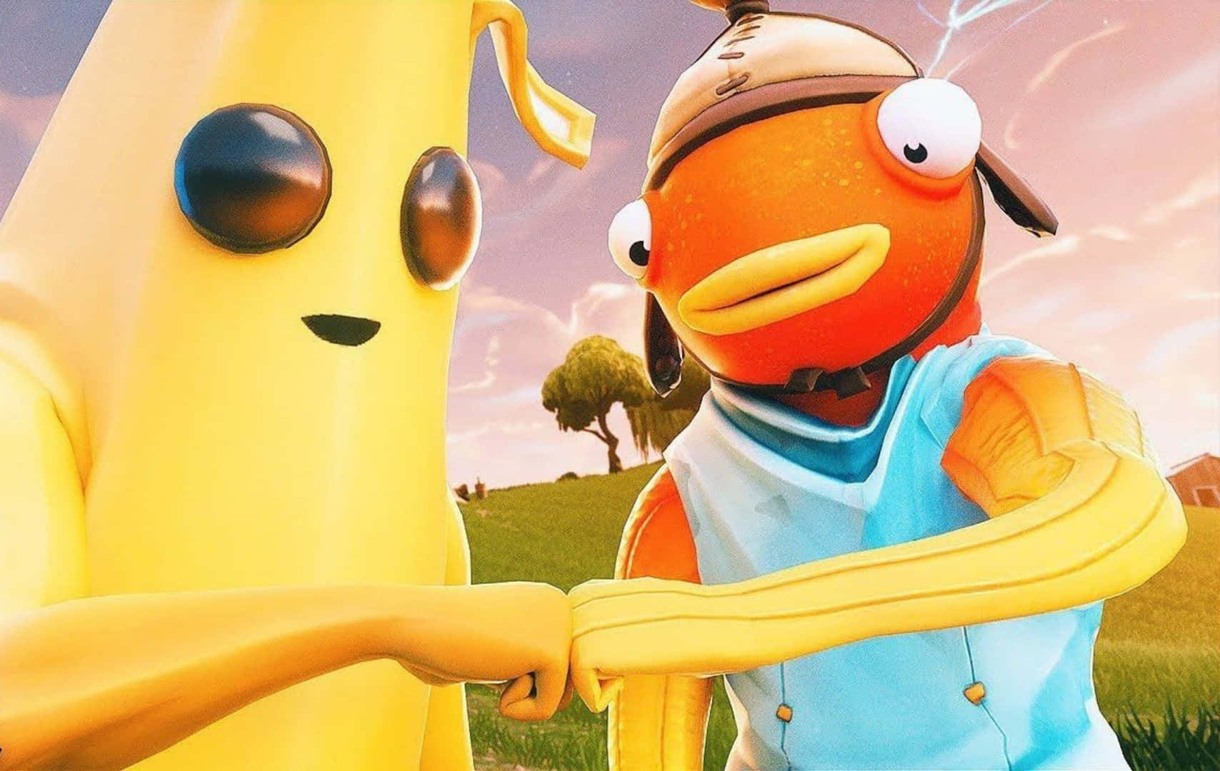 Introducing the Iconic Fortnite Fishstick Skin Wallpaper