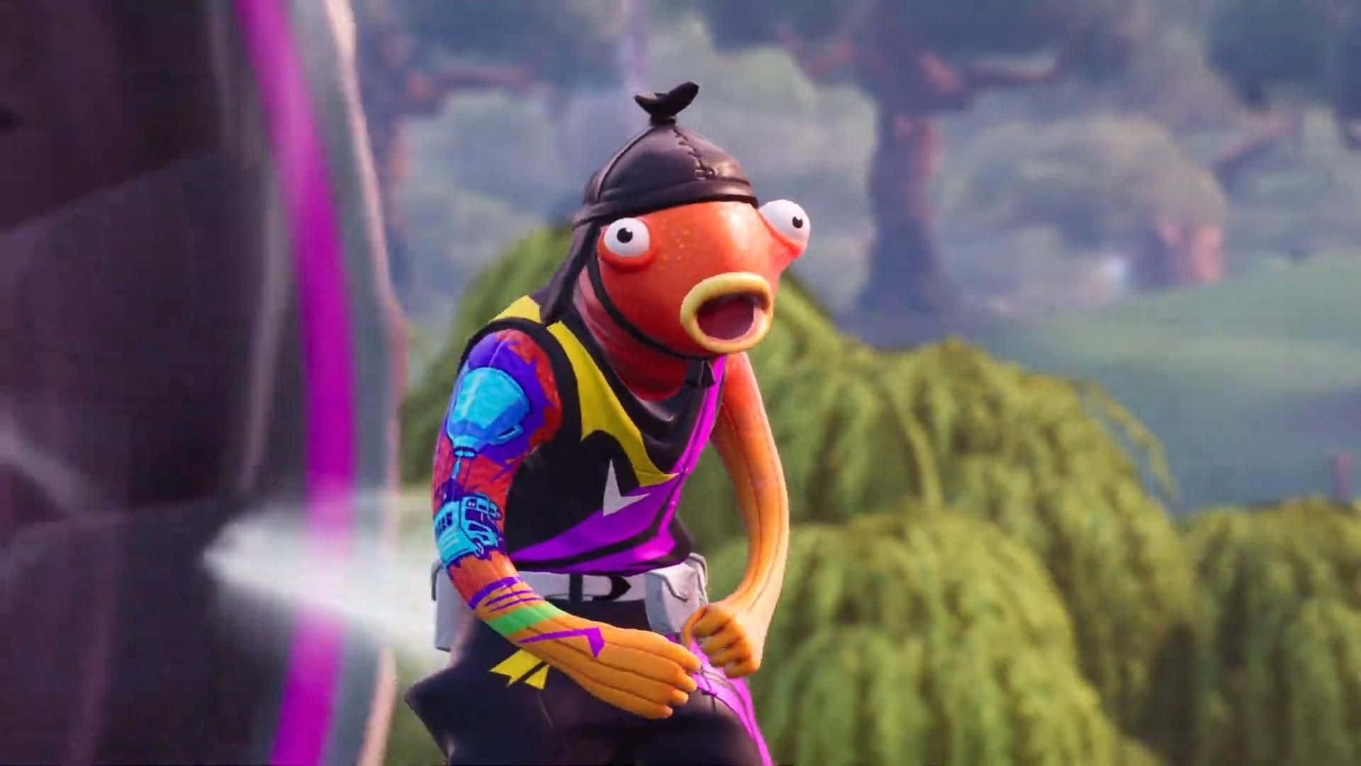 Play as Fishstick with Fortnite's mobile battle royale Wallpaper