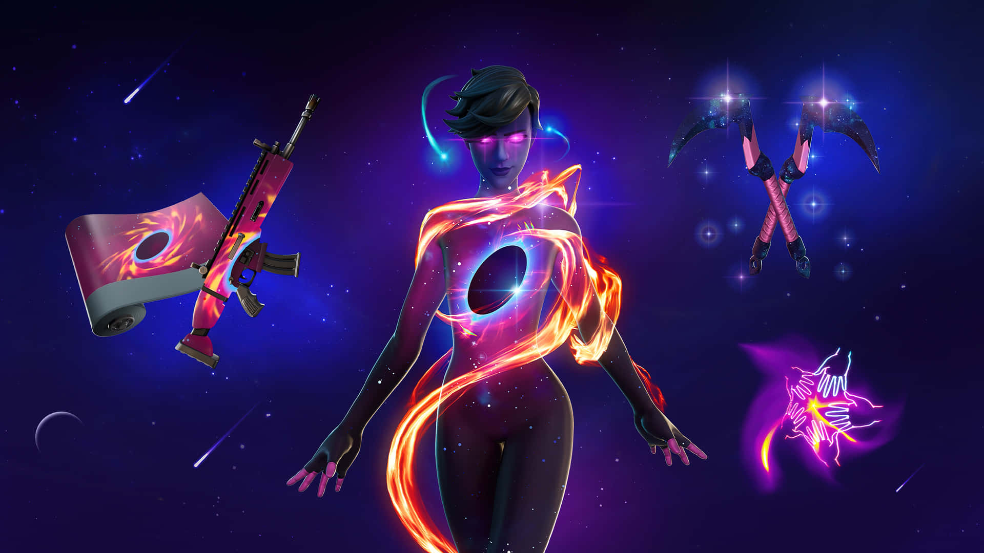Enter an inter-dimensional battle with Fortnite Galaxy Wallpaper