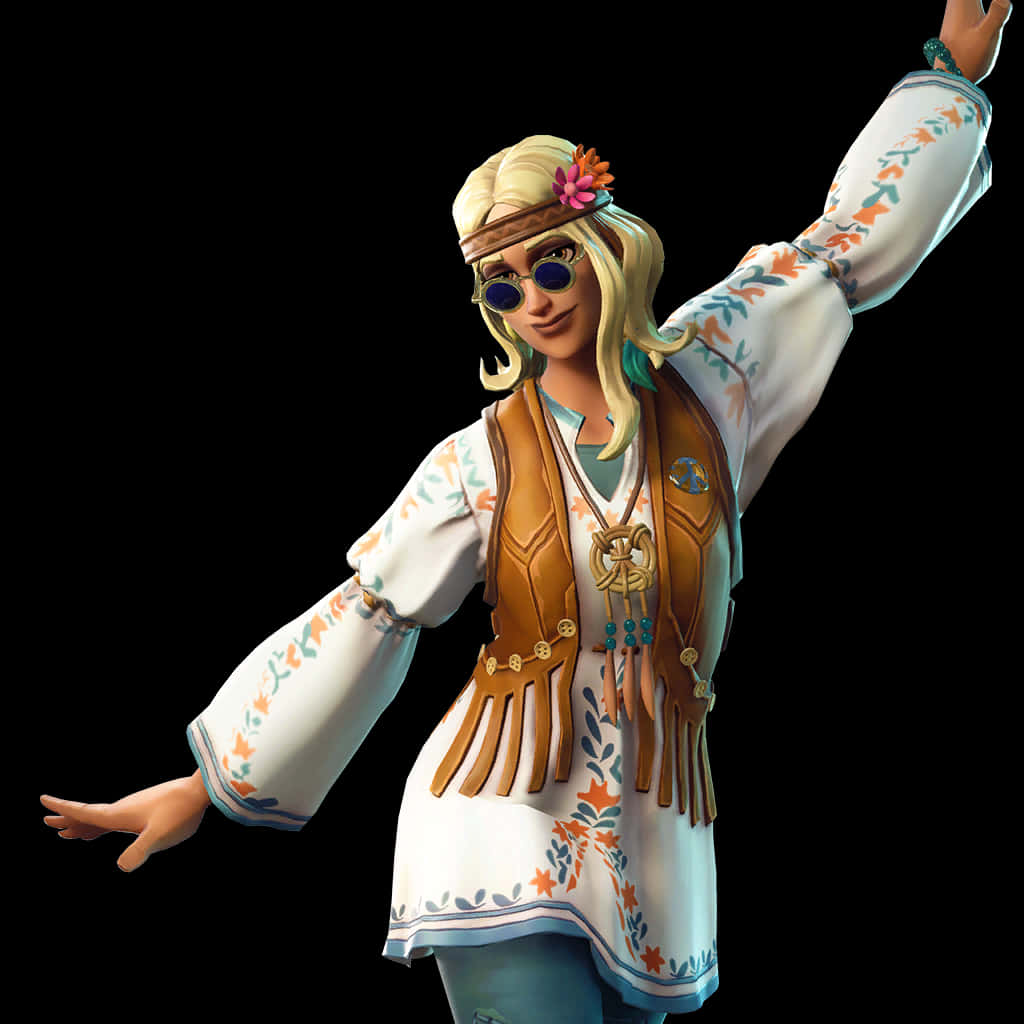 Fortnite Hippie Character Skin PNG