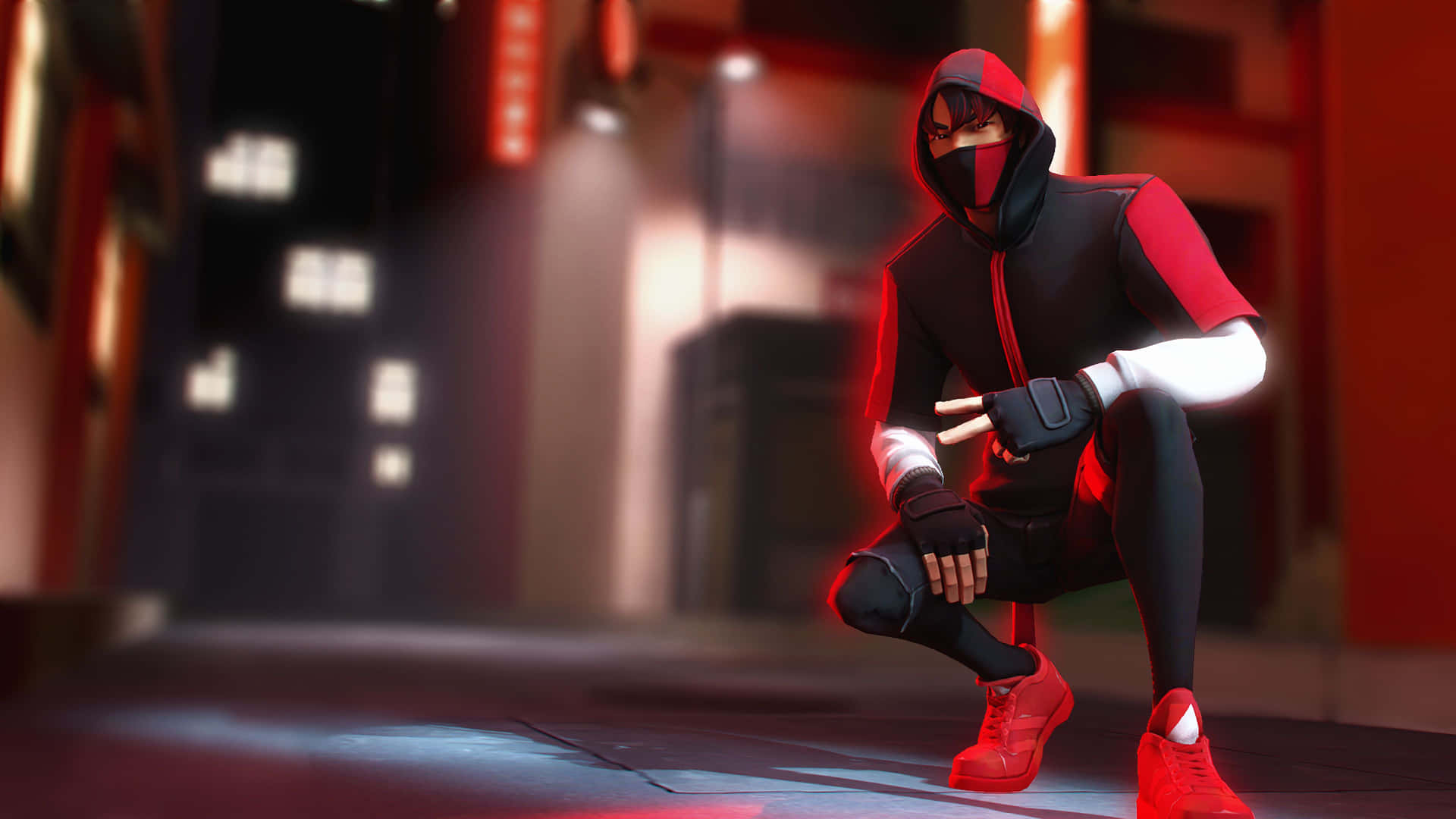 Get ready to dominate the Battle Royale with Fortnite Ikonik Skin! Wallpaper