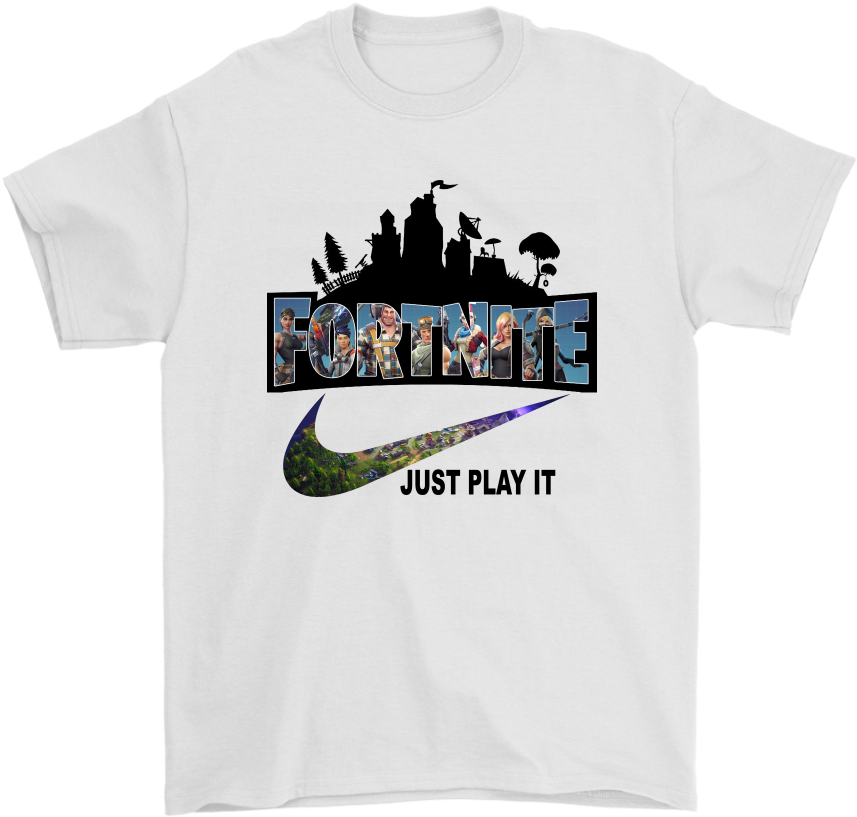 Fortnite Just Play It Tshirt Design PNG