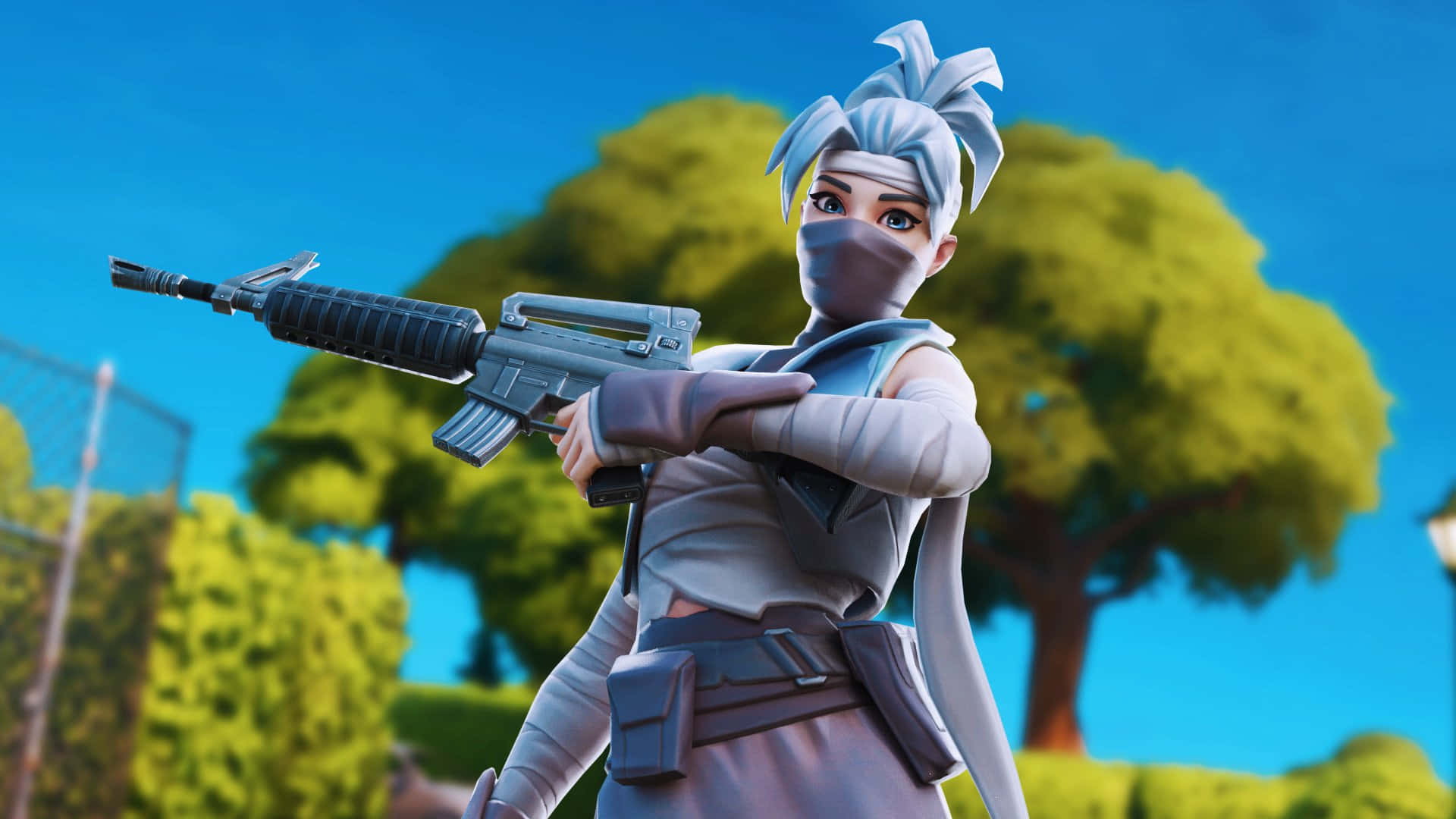 Master your way around the Island with Kuno, the Fortnite Outfit Wallpaper
