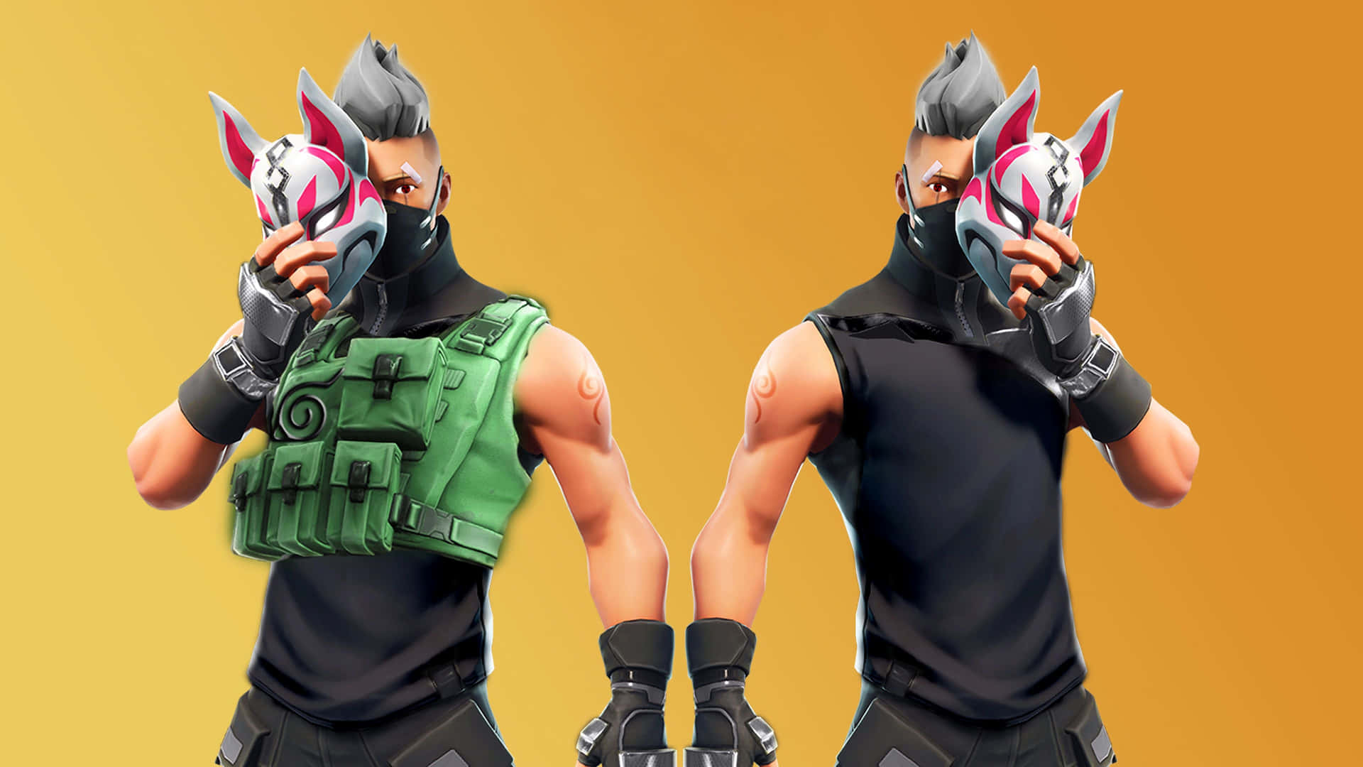 Two Men In A Mask And A Mask Wallpaper