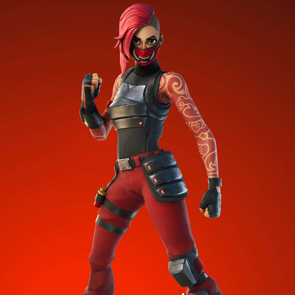 Fortnite Manic Skin With Red Hair Wallpaper