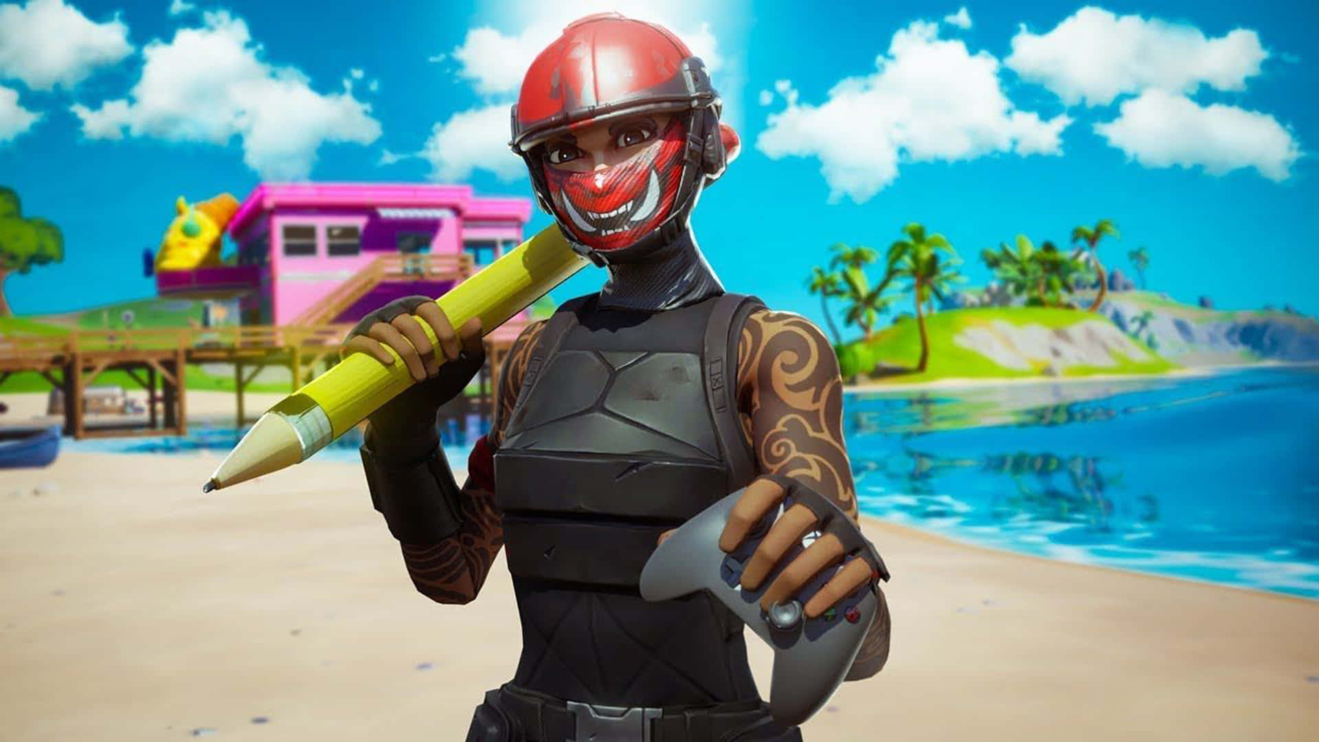Unlock Epic Style With The Fortnite Manic Skin Wallpaper