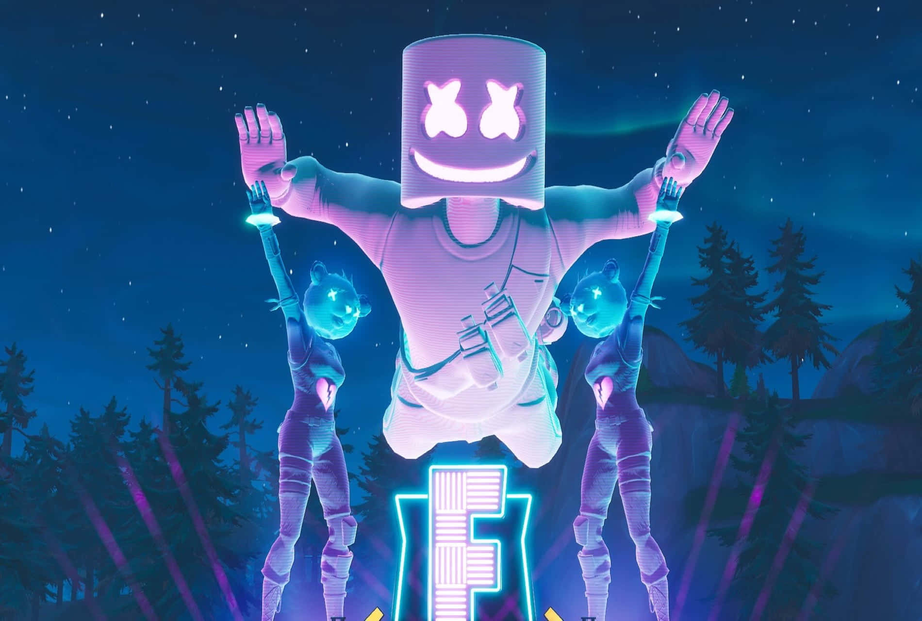 Celebrate Victory Royale with Marshmello in Fortnite! Wallpaper